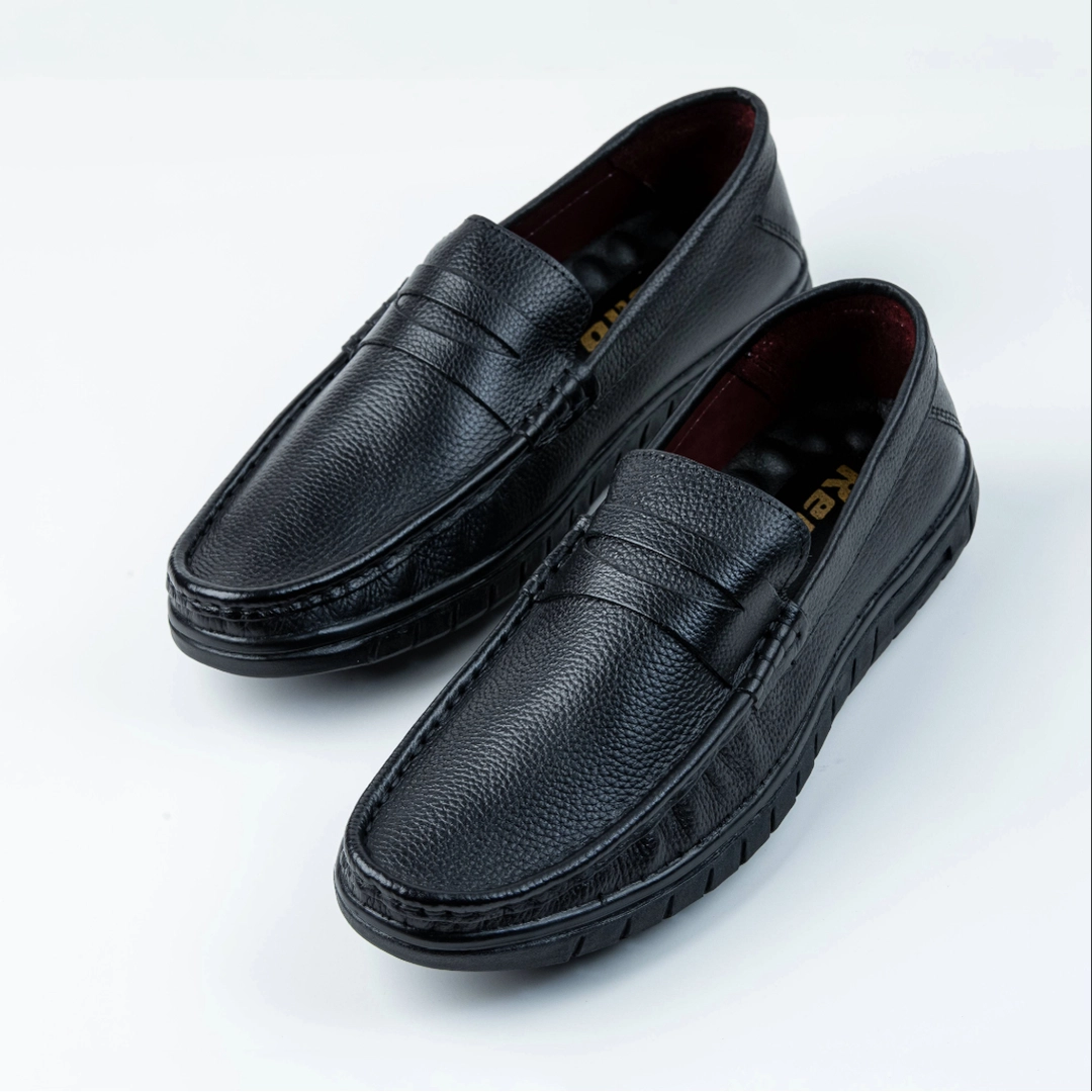 Reno Leather Casual-Loafer-Black-RL3128